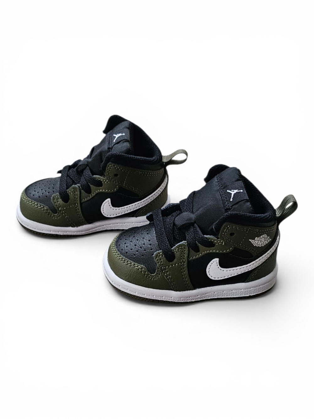 Nike Air Jordan 1 Mid Toddler Olive Black 4C - Picture 5 of 10